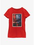 Stranger Things Hopper Poster Youth Girls T-Shirt, RED, hi-res