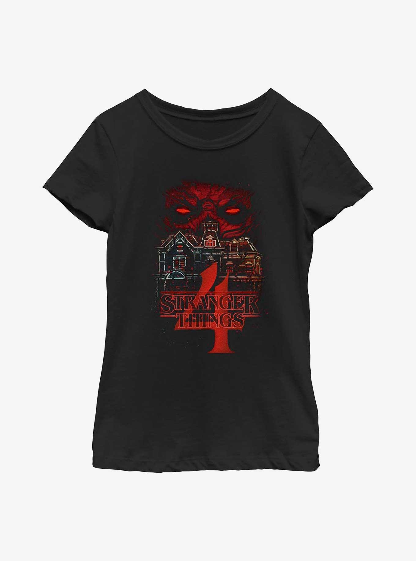 Stranger Things Vecna's House Youth Girls T-Shirt, BLACK, hi-res