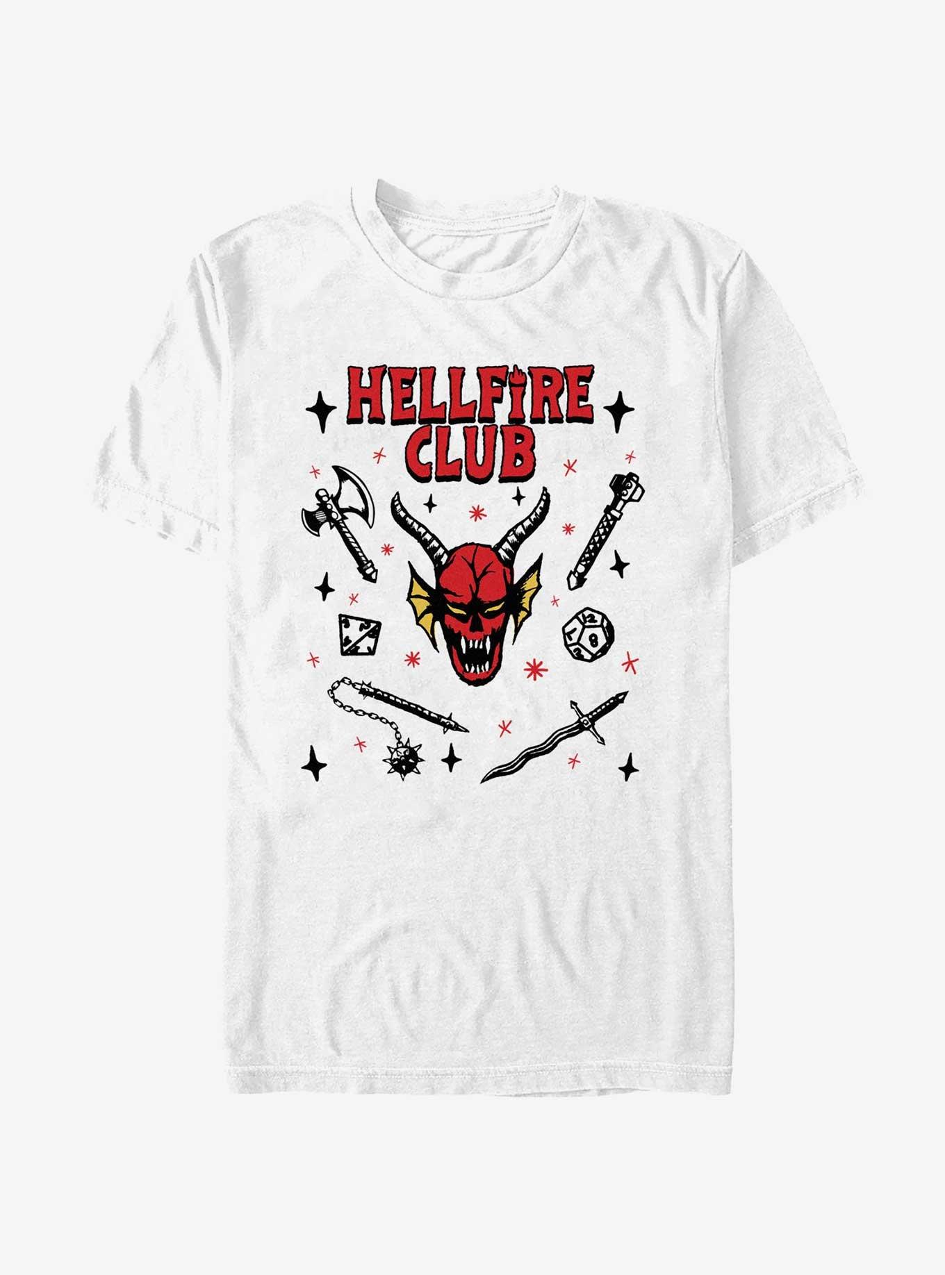 Stranger Things Textbook Hellfire Club T-Shirt, WHITE, hi-res