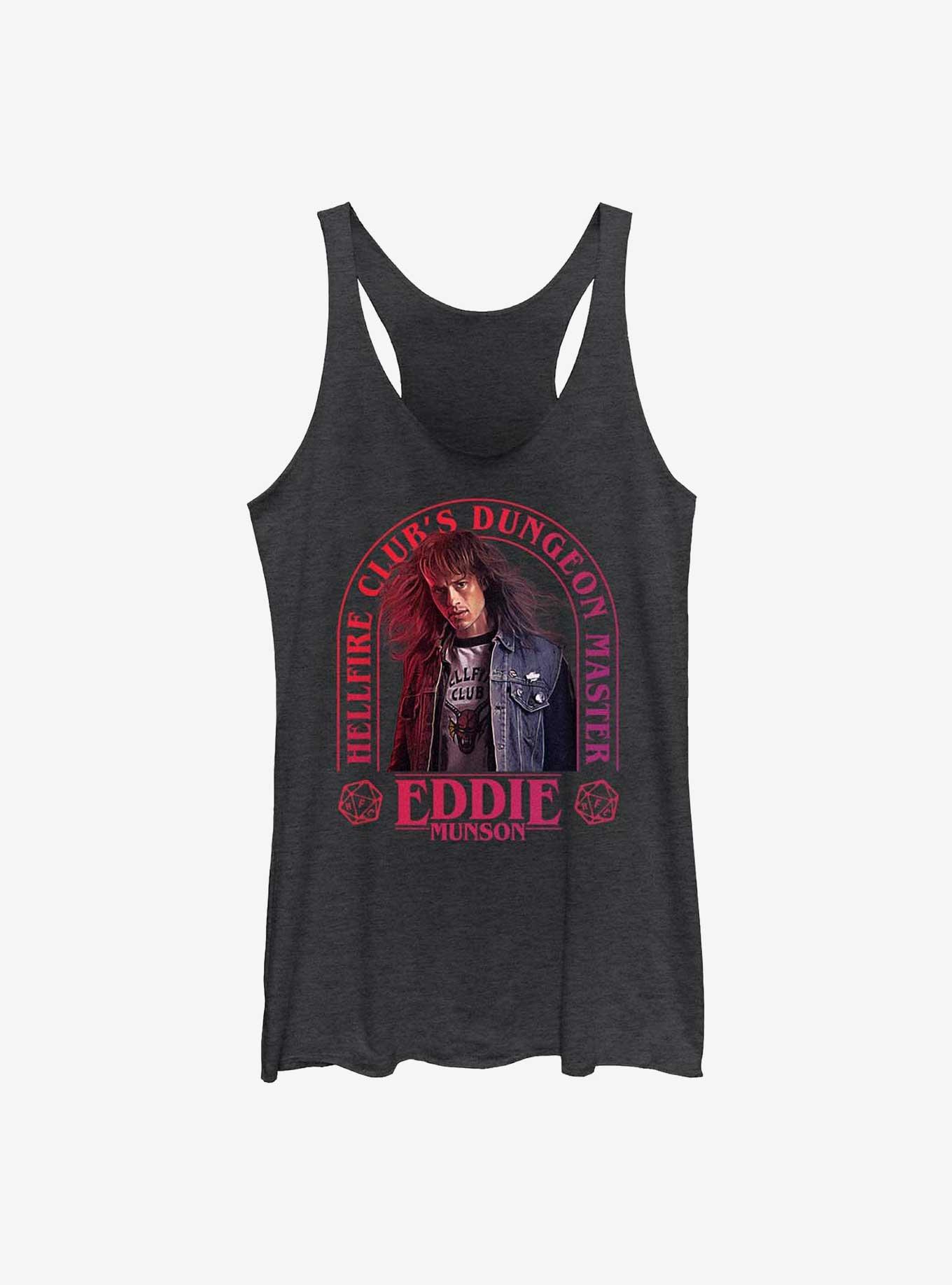 Stranger Things Dungeon Master Eddie Munson Womens Tank Top, BLK HTR, hi-res