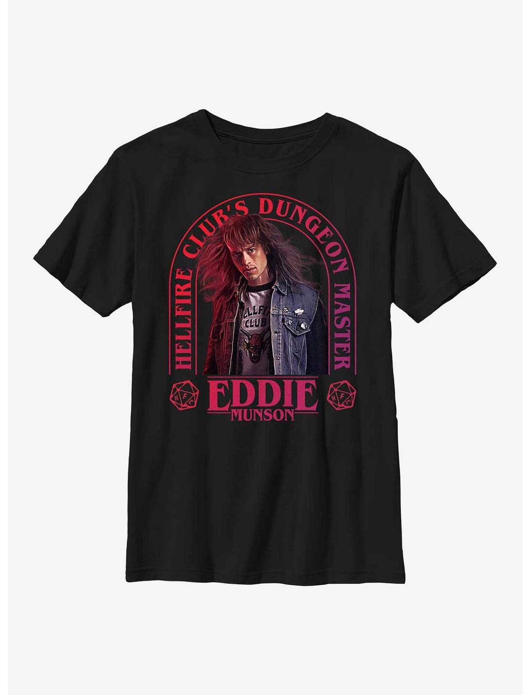 Stranger Things Dungeon Master Eddie Munson Youth T-Shirt, BLACK, hi-res
