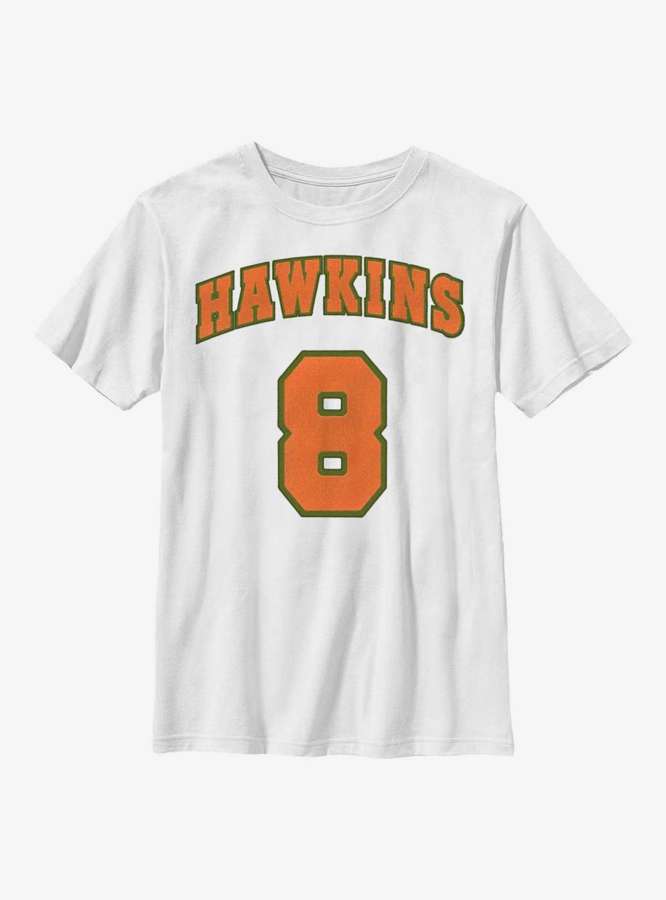 Stranger Things Hawkins Eight LucasYouth T-Shirt, WHITE, hi-res