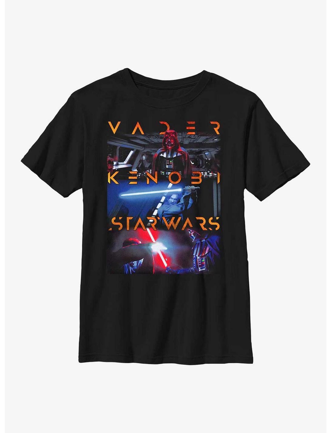 Star Wars Obi-Wan Kenobi Vader Duel Youth T-Shirt, BLACK, hi-res