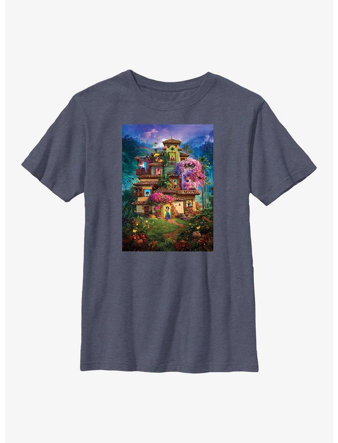 Disney Encanto Madrigal House Poster Youth T-Shirt, NAVY HTR, hi-res