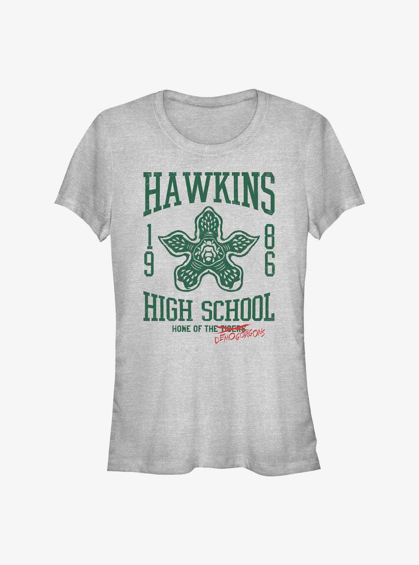 Stranger Things Hawkins High Demogorgons Girls T-Shirt, ATH HTR, hi-res