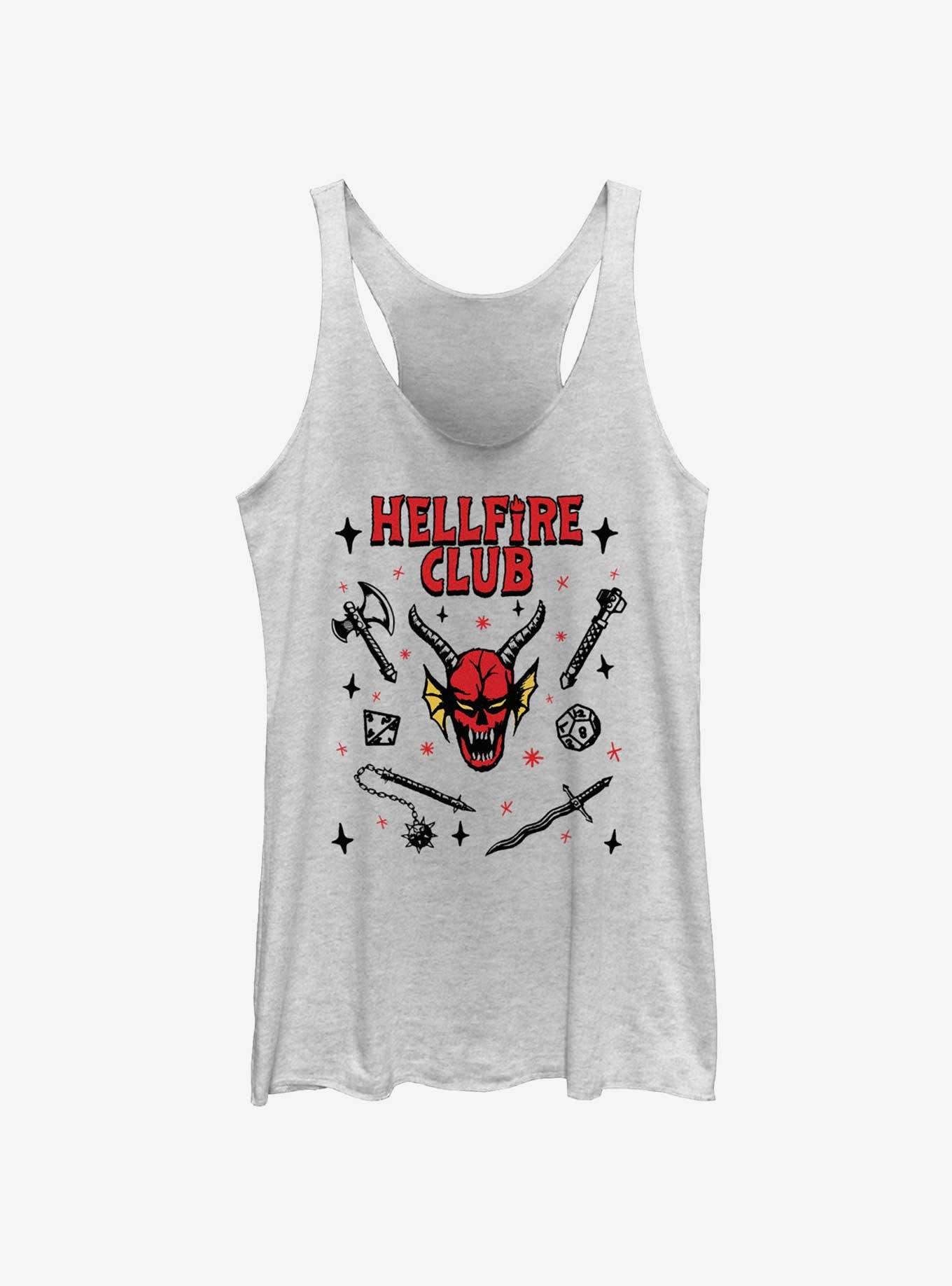 Stranger Things Hellfire Club Girls Tank, WHITE HTR, hi-res