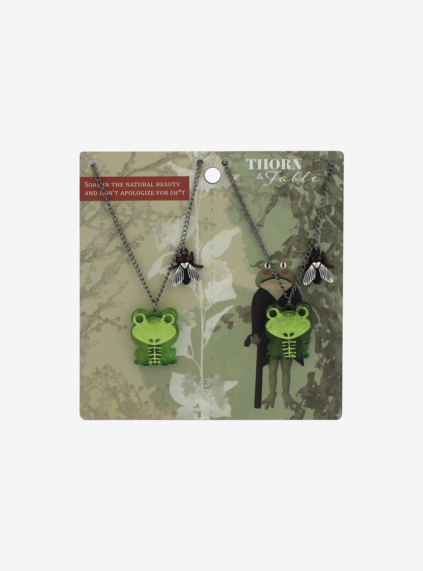 Skeleton Frog Best Friend Necklace Set, , hi-res
