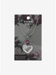 Ornate Purple Gem Heart Pendant Necklace, , hi-res