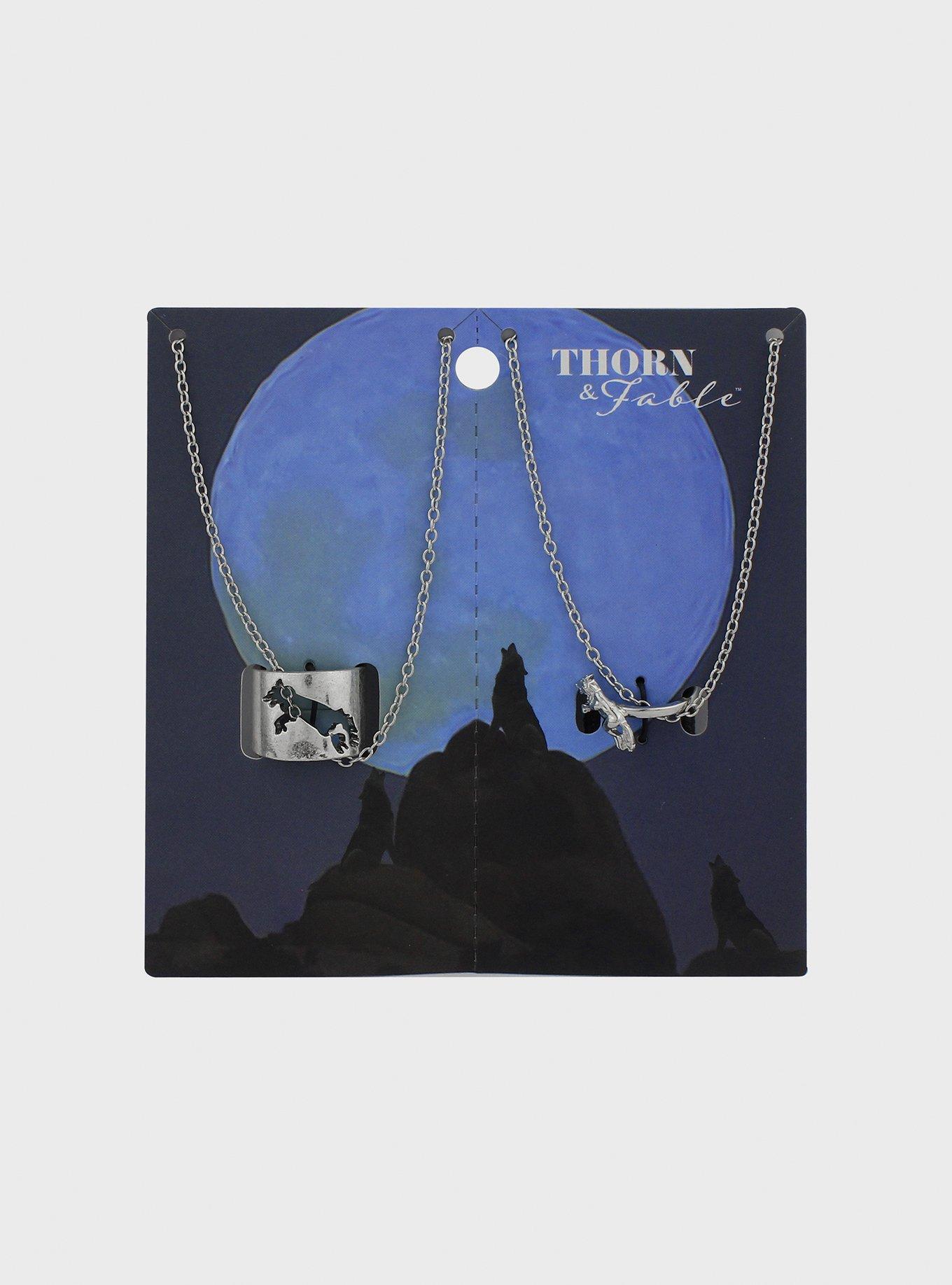 Wolf Rings Best Friend Necklace Set, , hi-res