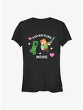 Minecraft Adventure Mode Girls T-Shirt, BLACK, hi-res