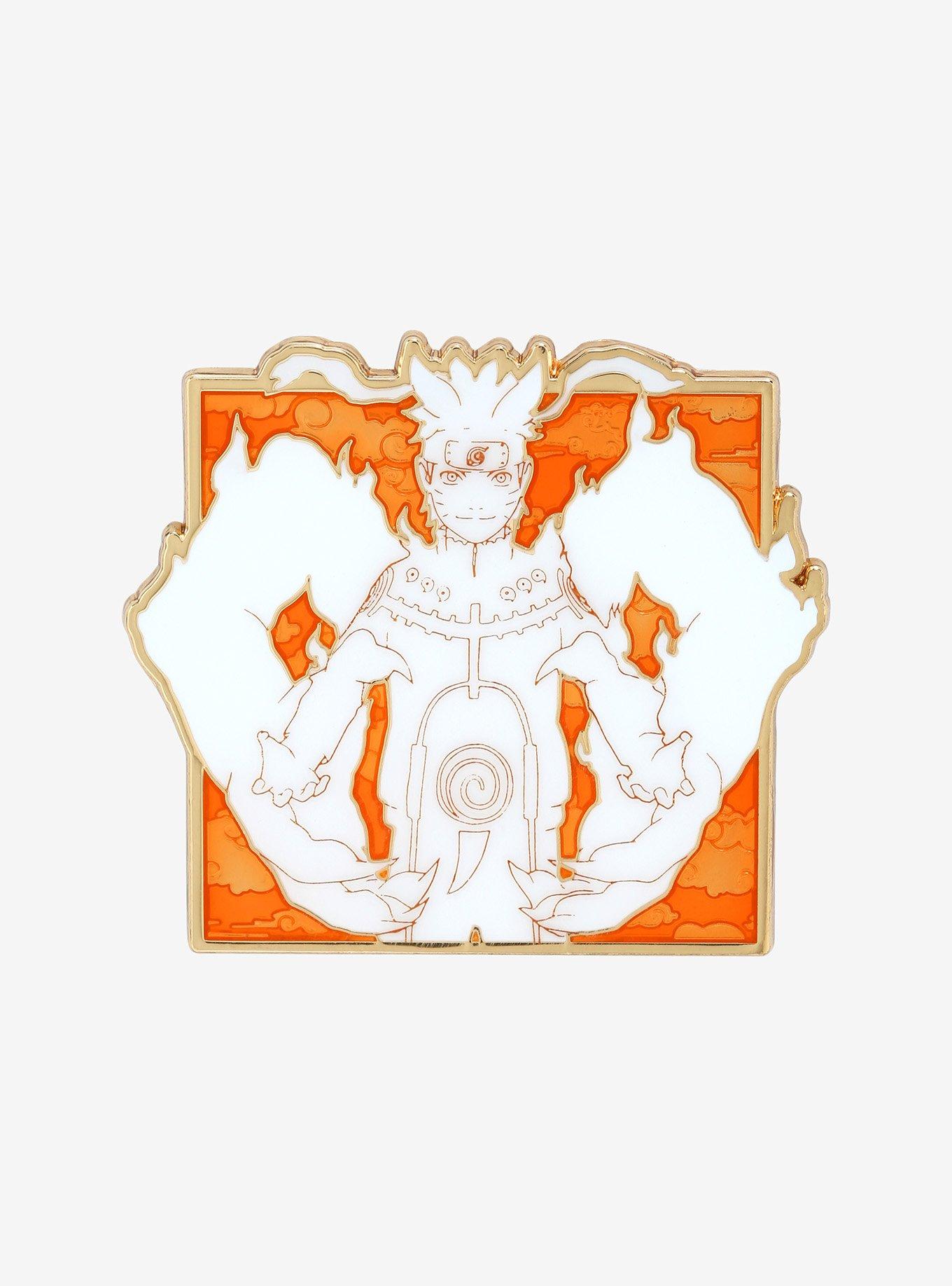 Naruto Shippuden Nine-Tails Chakra Cloak Naruto Silhouette Enamel Pin - BoxLunch Exclusive, , hi-res