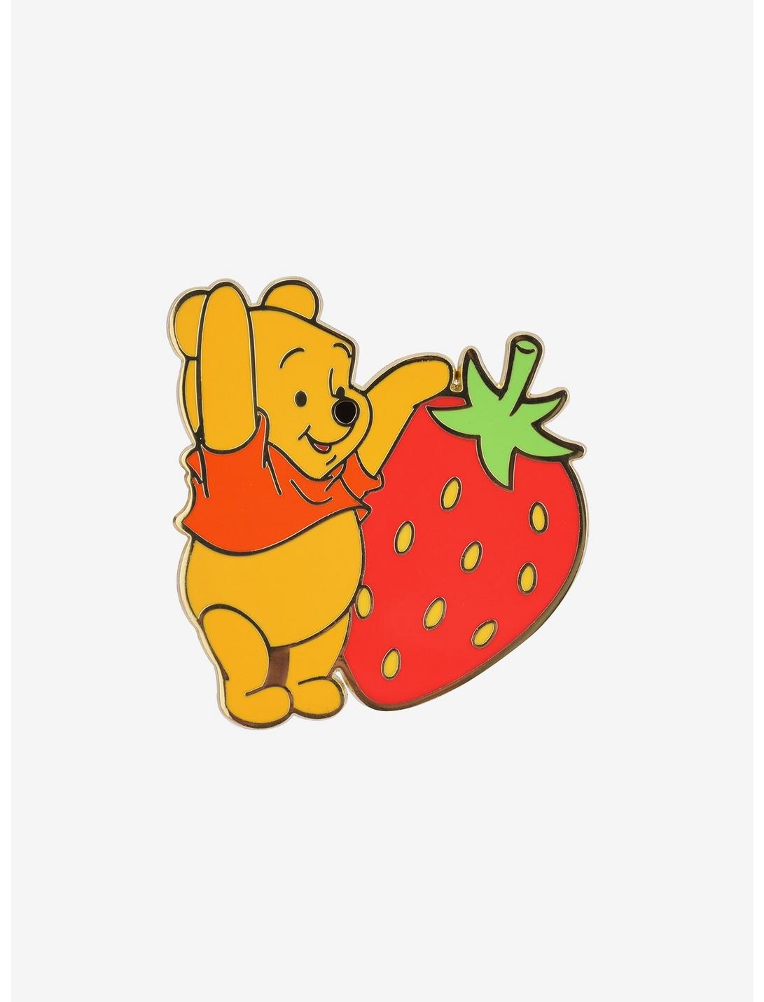 Disney Winnie the Pooh with Strawberry Enamel Pin - BoxLunch Exclusive, , hi-res