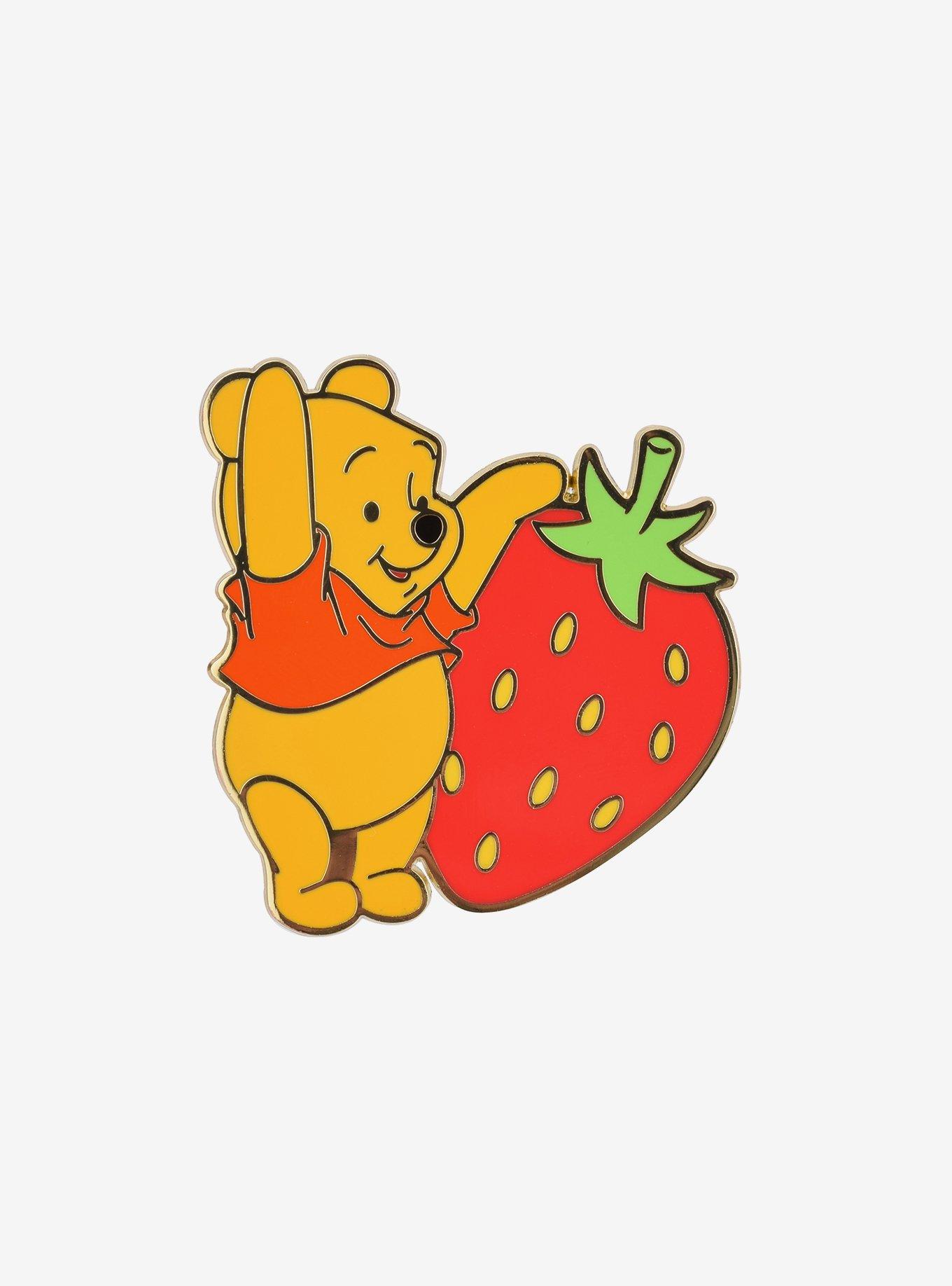 Disney Winnie the Pooh with Strawberry Enamel Pin - BoxLunch Exclusive, , hi-res