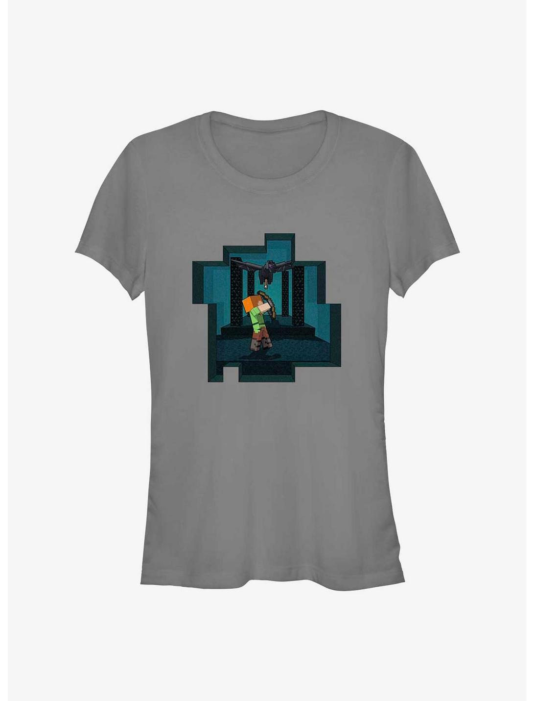 Minecraft Alex Ender Dragon Girls T-Shirt, CHARCOAL, hi-res