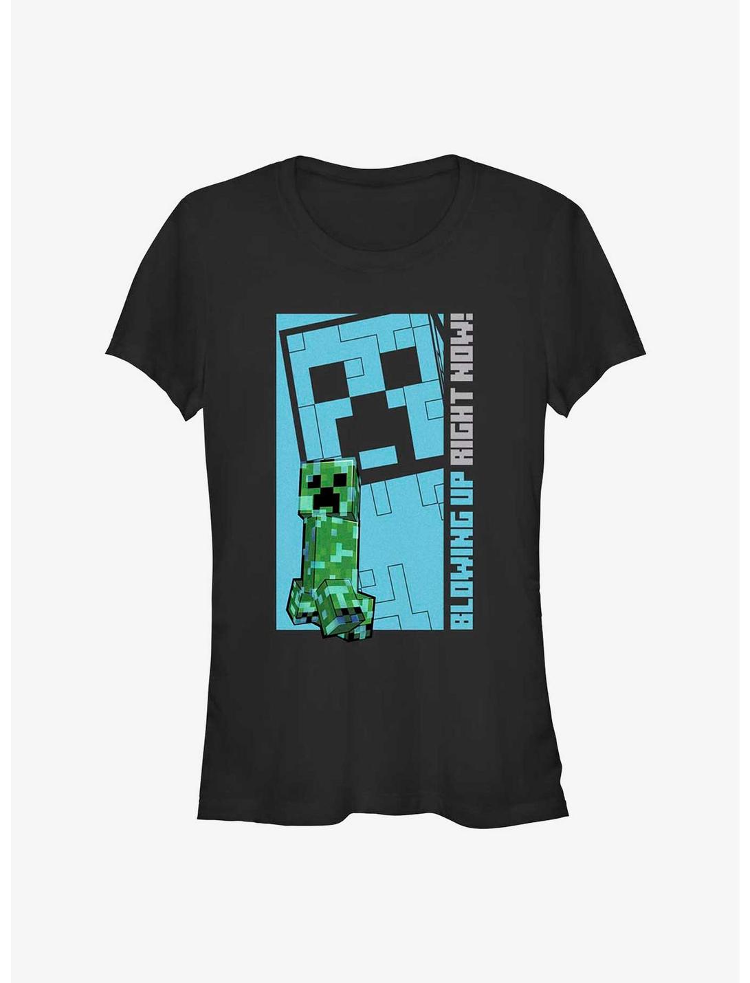 Minecraft Blowing Up Girls T-Shirt, BLACK, hi-res