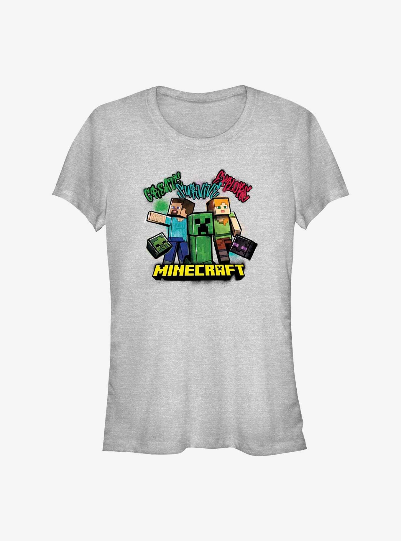Minecraft Create Explore Survive Girls T-Shirt, , hi-res