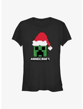Minecraft Creeper Santa Hat Girls T-Shirt, , hi-res