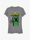 Minecraft Crowned Creeper Girls T-Shirt, CHARCOAL, hi-res