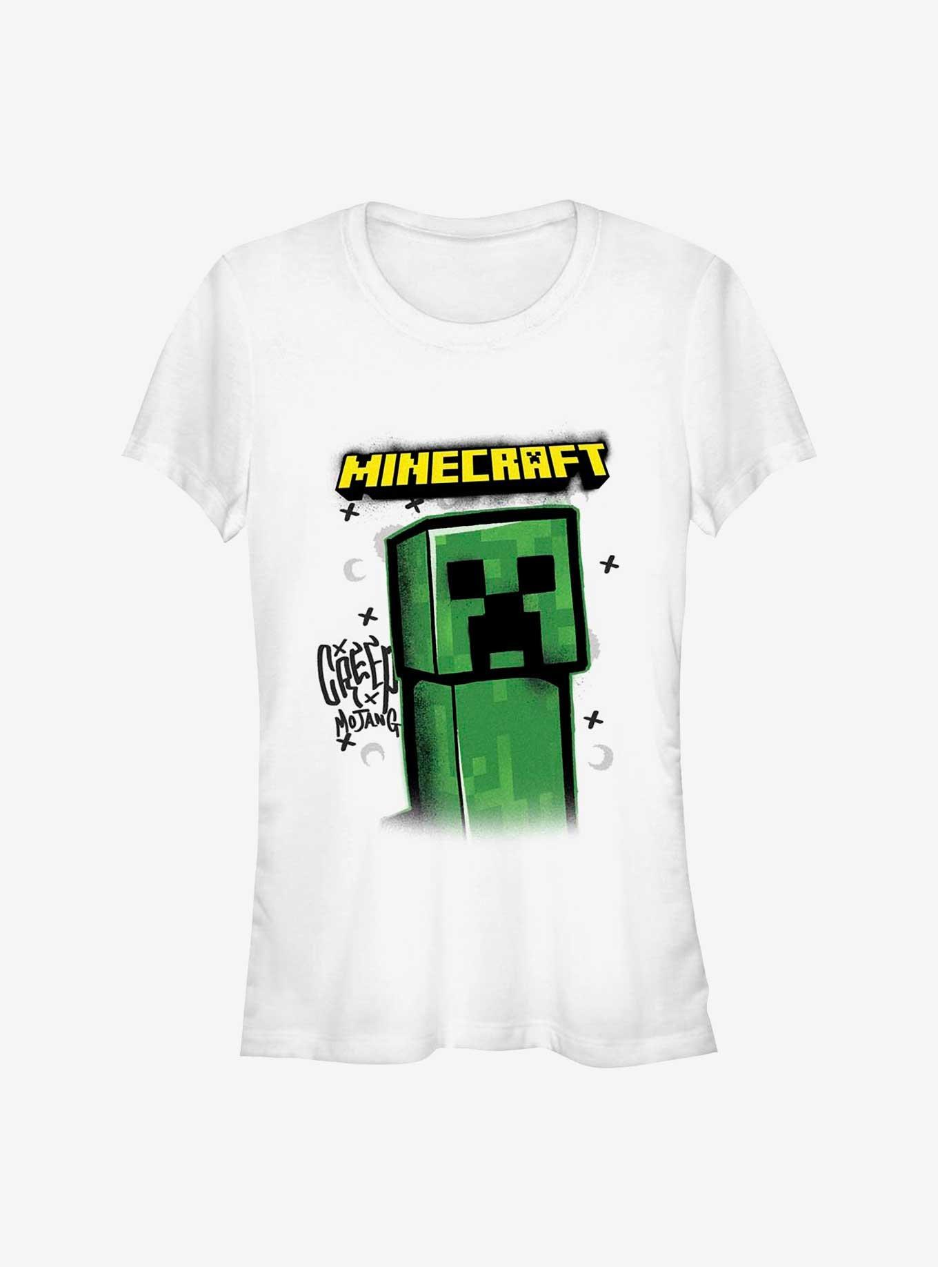 Minecraft Crowned Creeper Girls T-Shirt, WHITE, hi-res