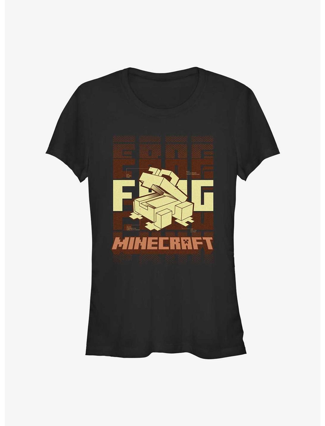 Minecraft Blueprint Frog Girls T-Shirt, BLACK, hi-res
