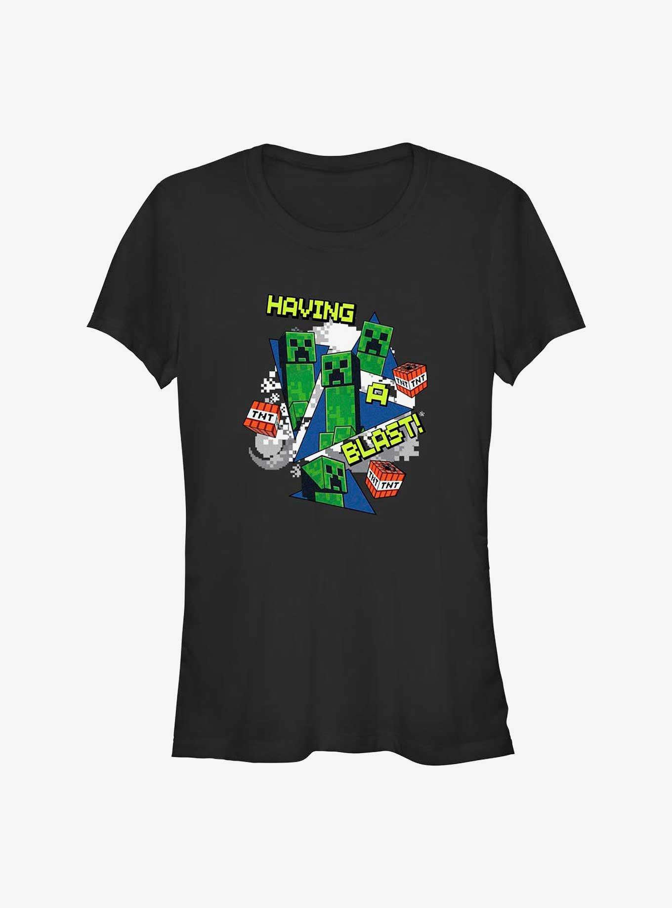 Minecraft Having A Blast Girls T-Shirt, BLACK, hi-res