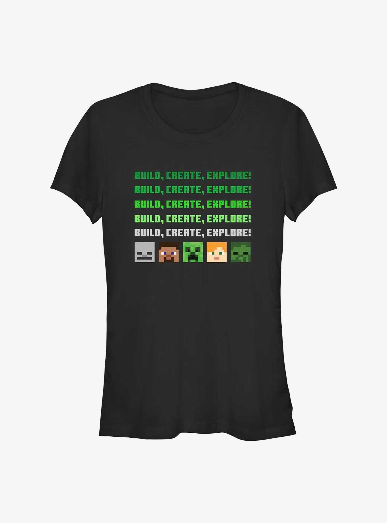 Minecraft Character Heads Girls T-Shirt, , hi-res