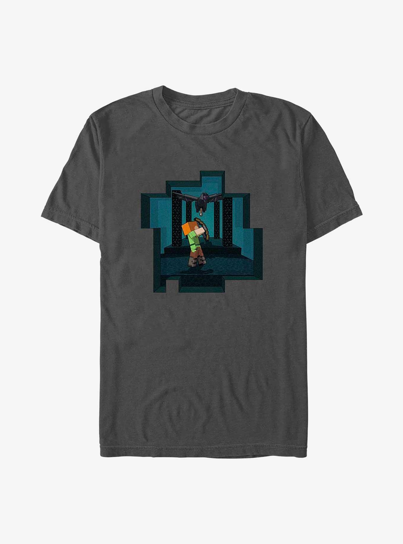 Minecraft Alex Ender Dragon T-Shirt, CHARCOAL, hi-res