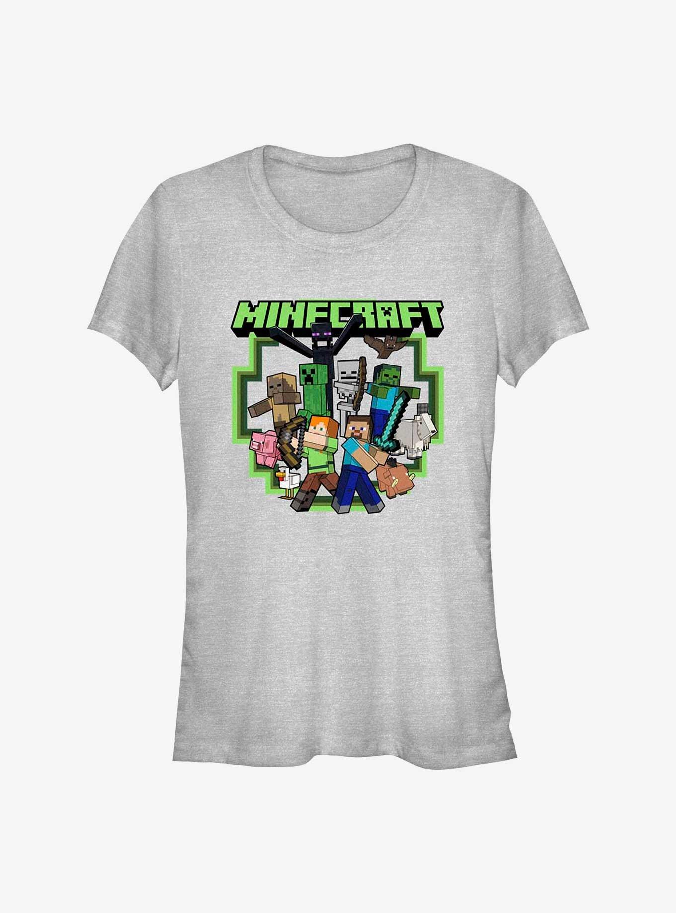 Minecraft Crafty Crew Girls T-Shirt, ATH HTR, hi-res