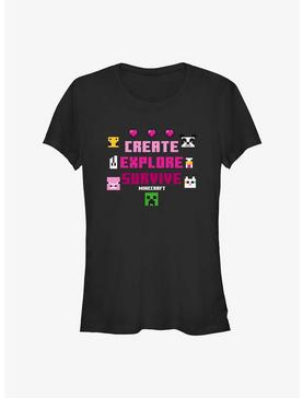 Minecraft Create Explore Survive Girls T-Shirt, , hi-res