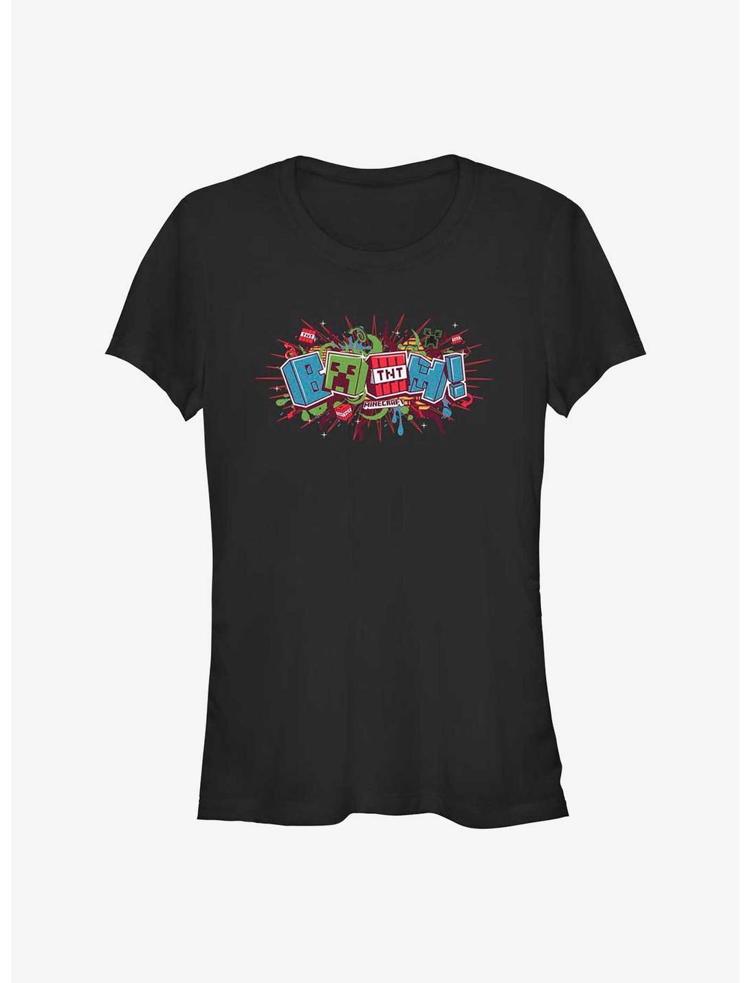 Minecraft Creeper Boom Girls T-Shirt, BLACK, hi-res