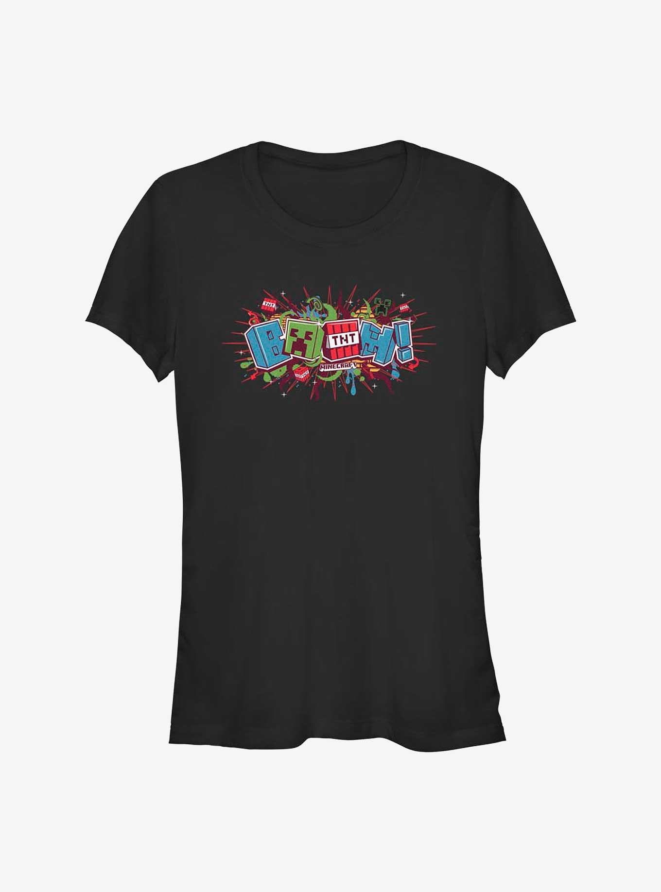 Minecraft Creeper Boom Girls T-Shirt, BLACK, hi-res