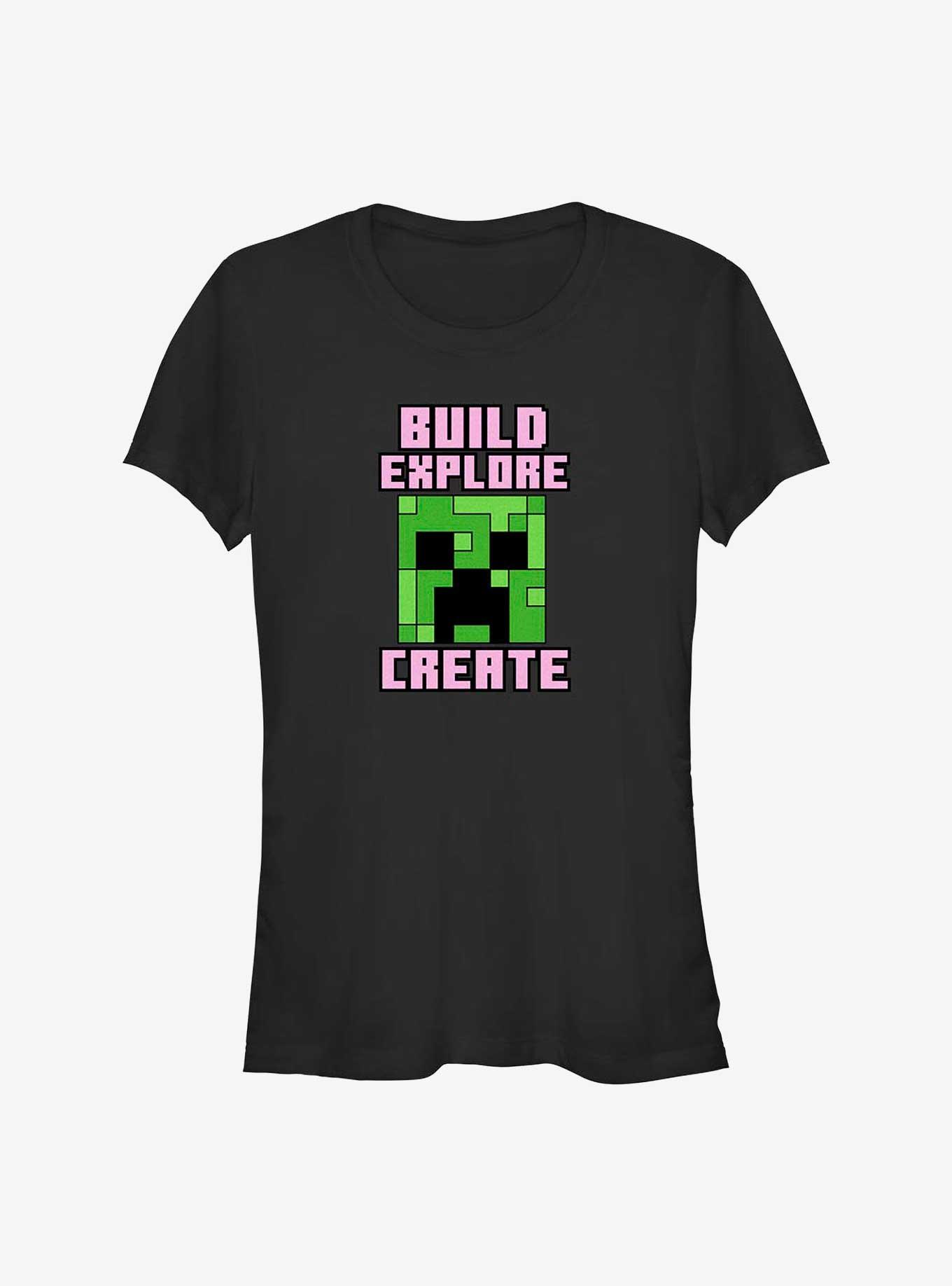 Minecraft Creeper Create Girls T-Shirt, , hi-res