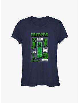 Minecraft Creeper Infograph Girls T-Shirt, , hi-res