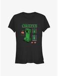 Minecraft Creeper Intel Girls T-Shirt, BLACK, hi-res