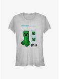 Minecraft Creeper Schematic Girls T-Shirt, ATH HTR, hi-res