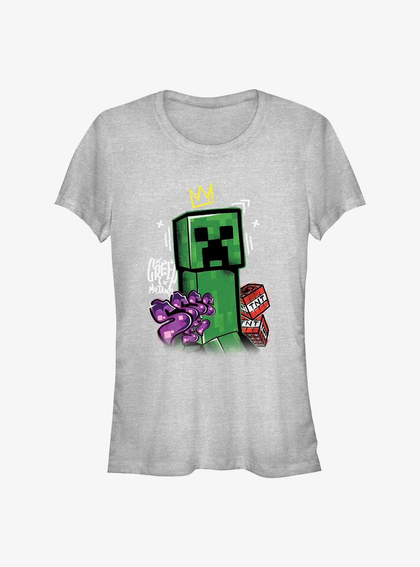 Minecraft Crowned Creeper Girls T-Shirt, ATH HTR, hi-res