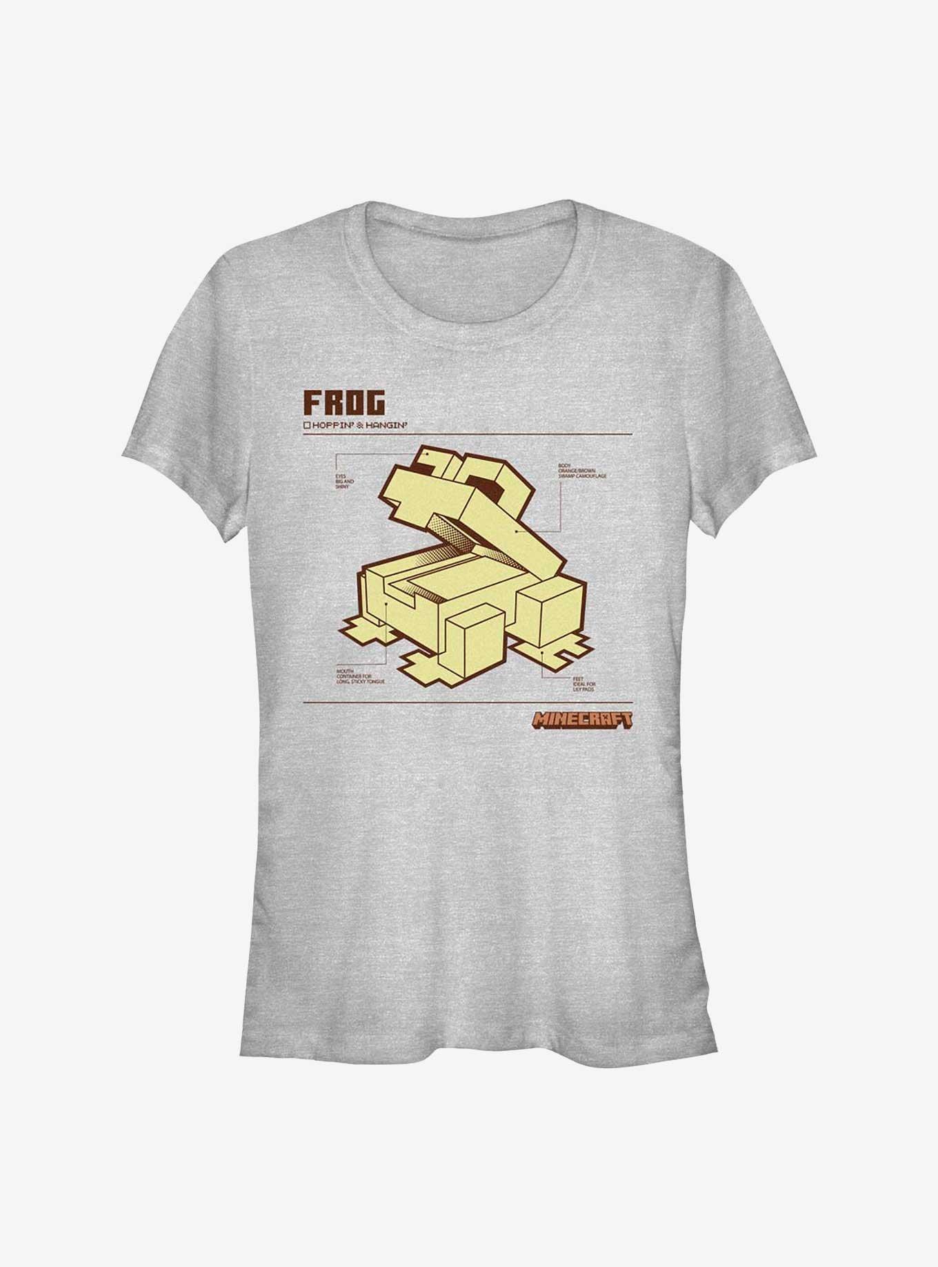 Minecraft Frog Schematic Girls T-Shirt - GREY | Hot Topic