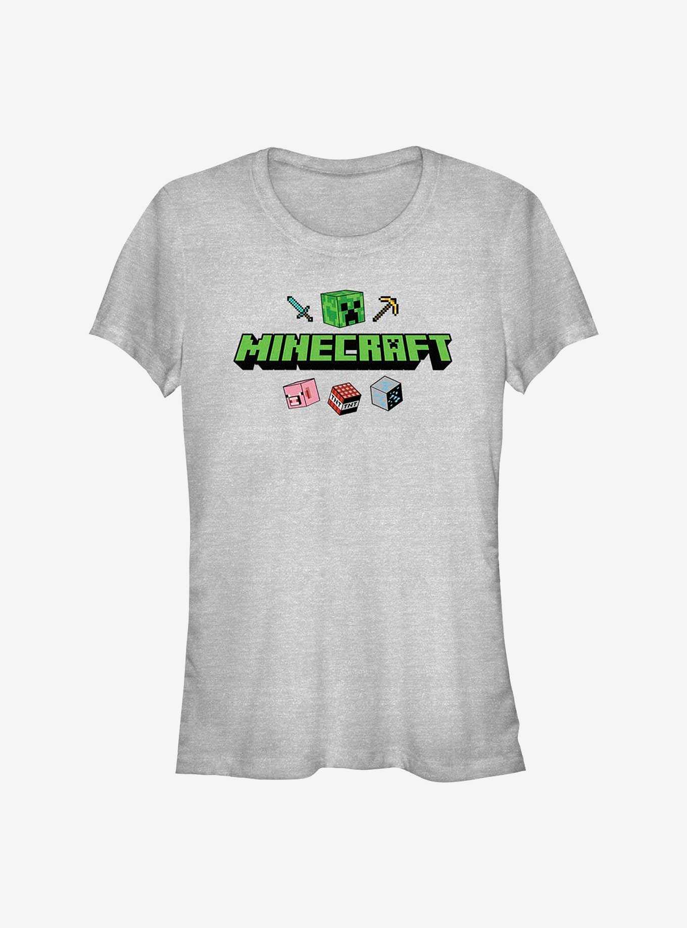Minecraft Logo Girls T-Shirt, , hi-res