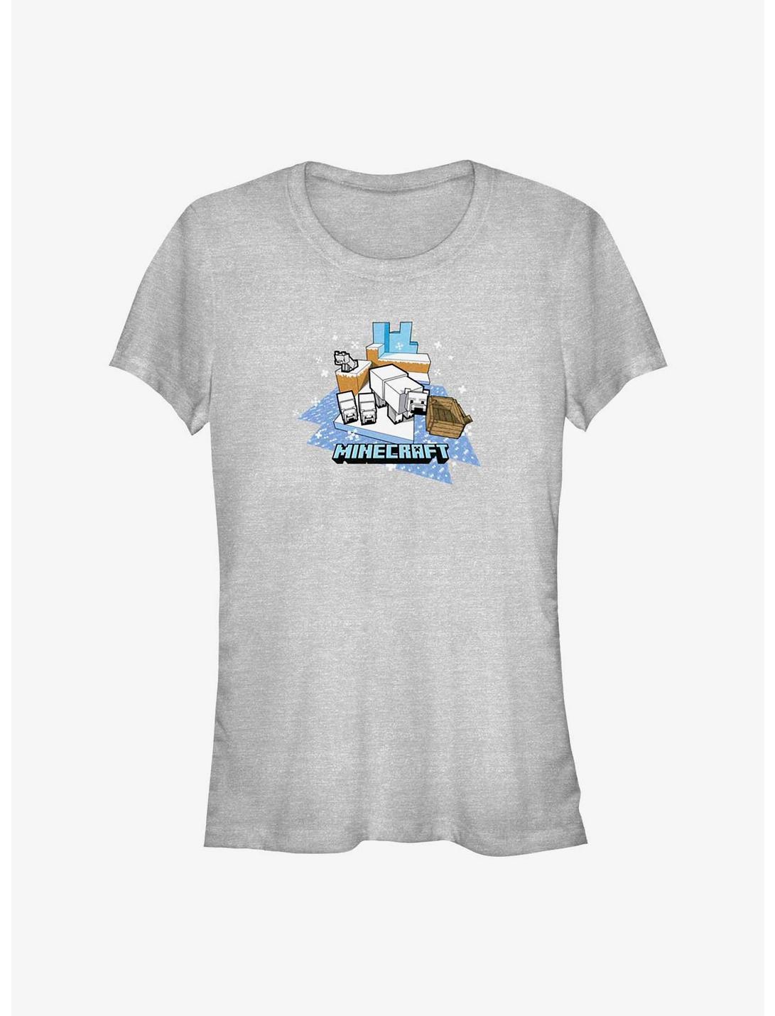 Minecraft Polar Bears Girls T-Shirt, ATH HTR, hi-res