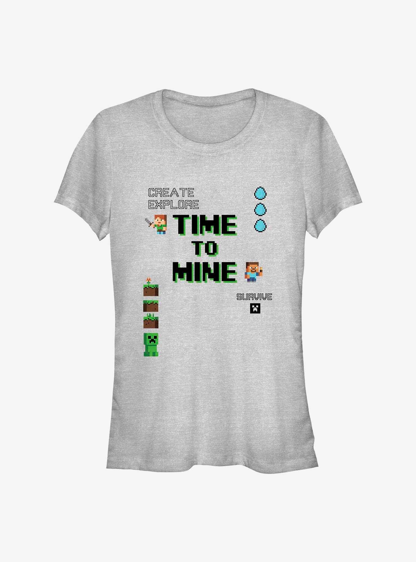 Minecraft Time To Mine Girls T-Shirt, , hi-res