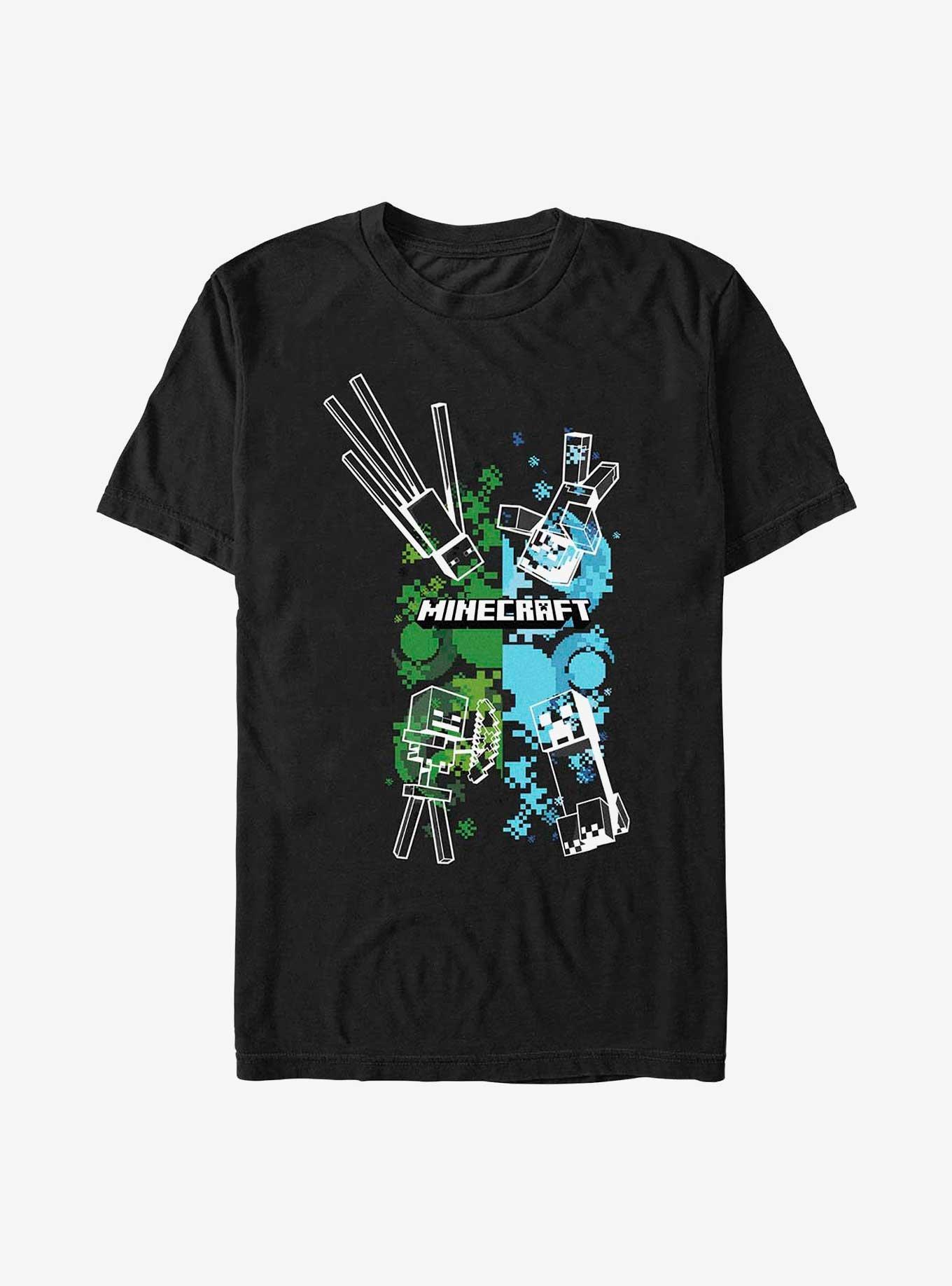 Minecraft Clash of Mobs T-Shirt, BLACK, hi-res