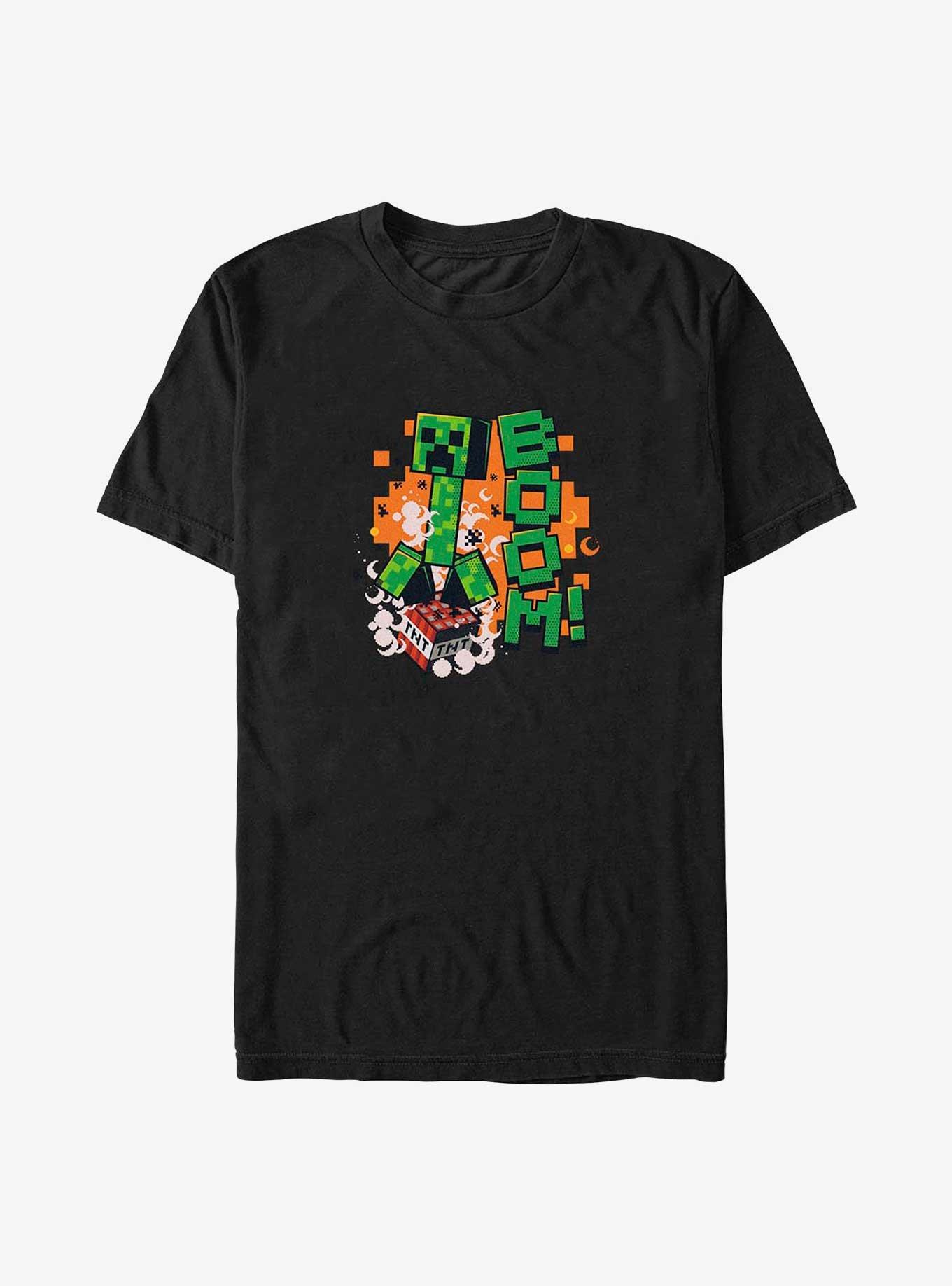 Minecraft Creeper Boom T-Shirt, BLACK, hi-res