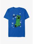 Minecraft Creeper Greetings T-Shirt, ROYAL, hi-res