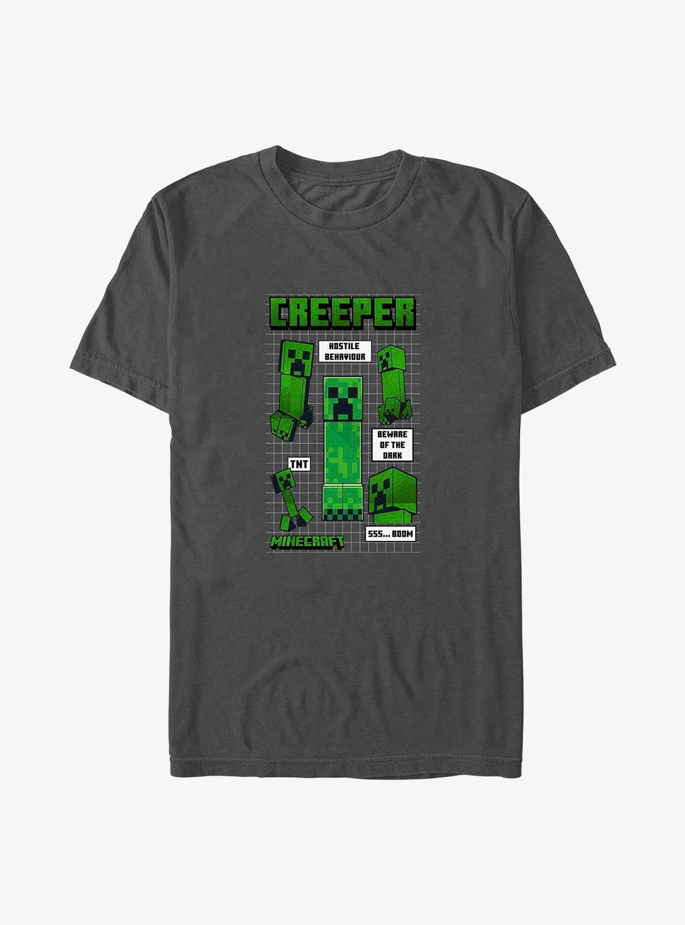 Minecraft Creeper Infograph T-Shirt, , hi-res