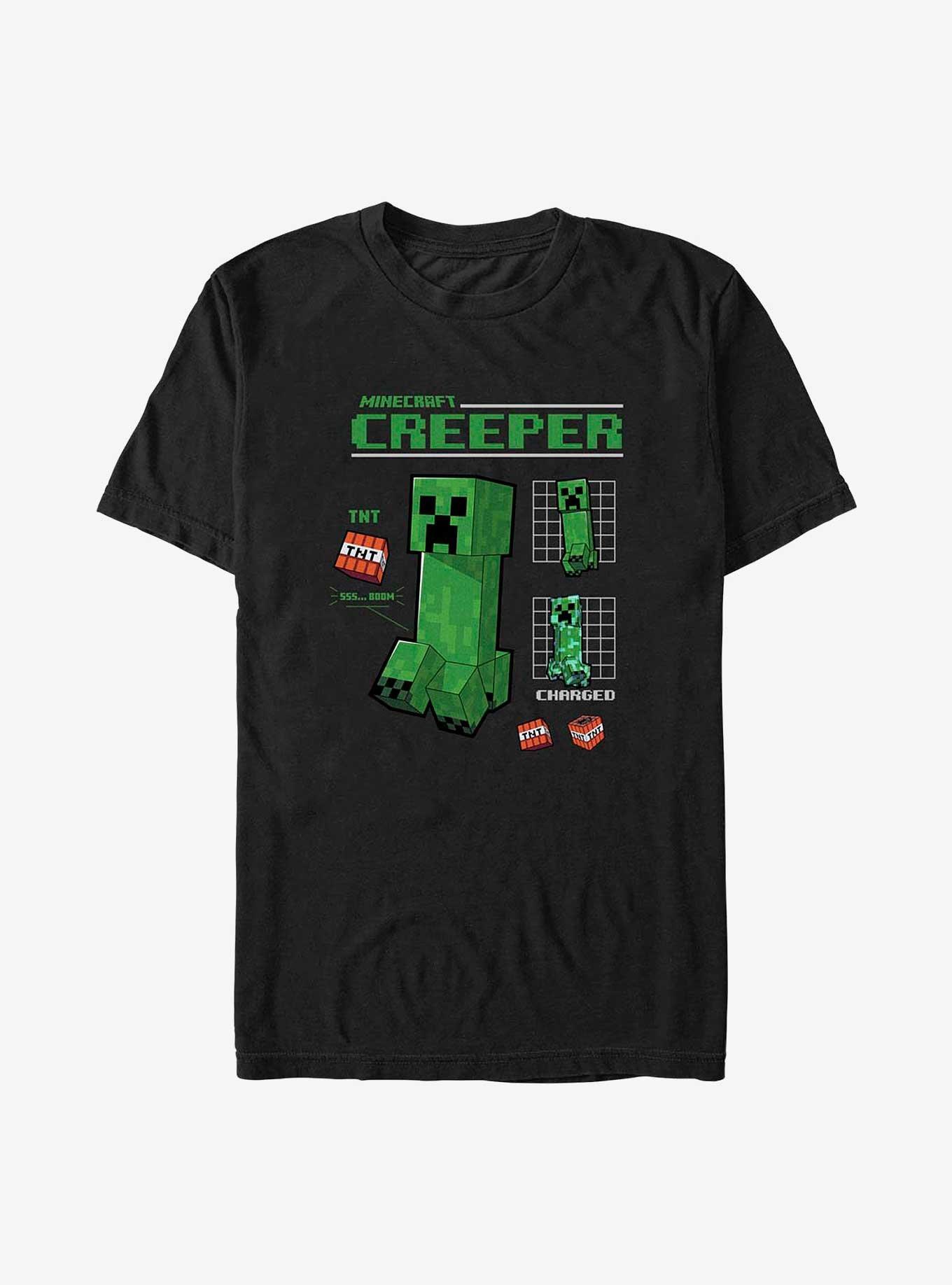 Minecraft Creeper Intel T-Shirt, BLACK, hi-res