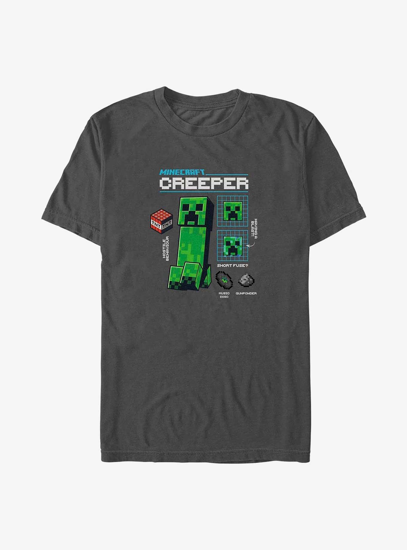 Minecraft Creeper Intel T-Shirt, CHARCOAL, hi-res