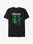 Minecraft Creeper Schematic T-Shirt, BLACK, hi-res