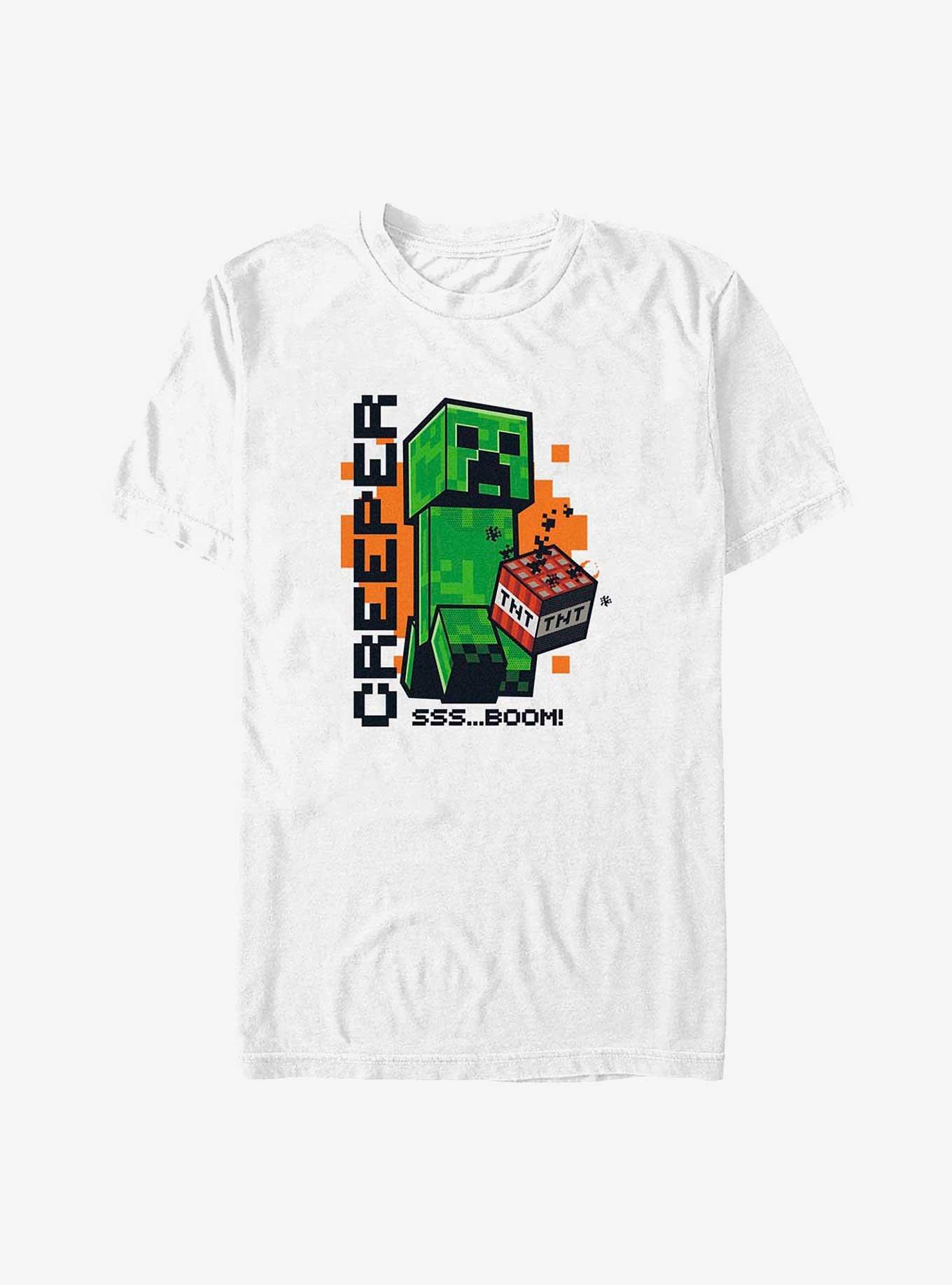 Minecraft Boys' Creeper Face Long Sleeve T-Shirt, Sizes XS-2XL