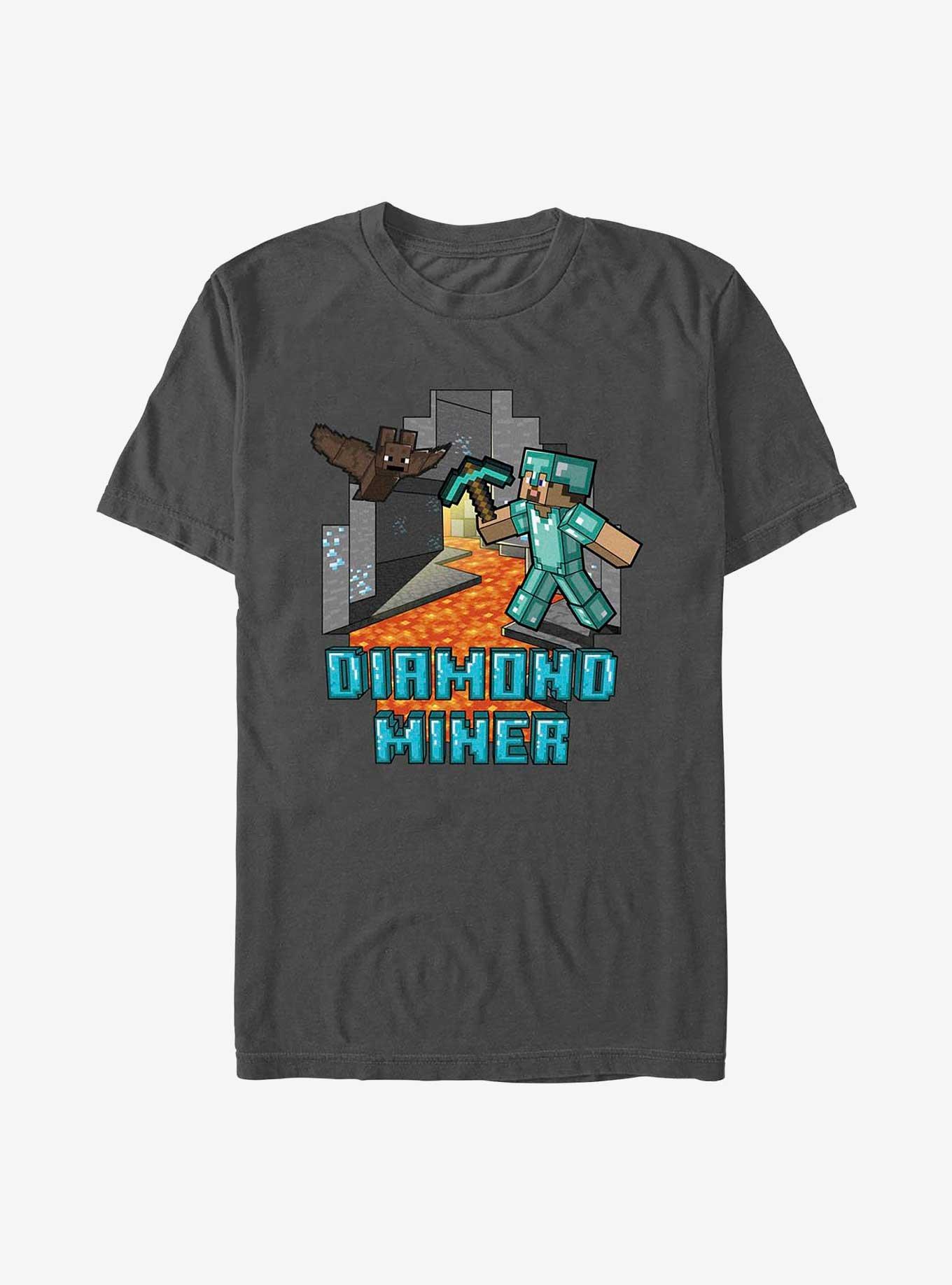 Minecraft Diamond Miner T-Shirt - GREY | Hot Topic