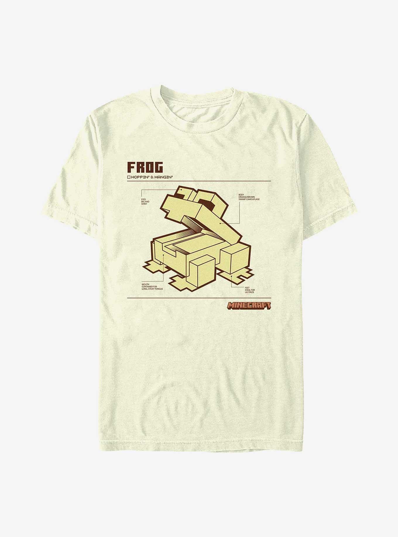 Minecraft Frog Schematic T-Shirt, NATURAL, hi-res